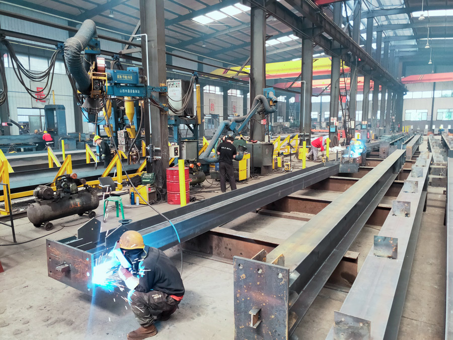 山西鋼結構廠家-生產加工車間